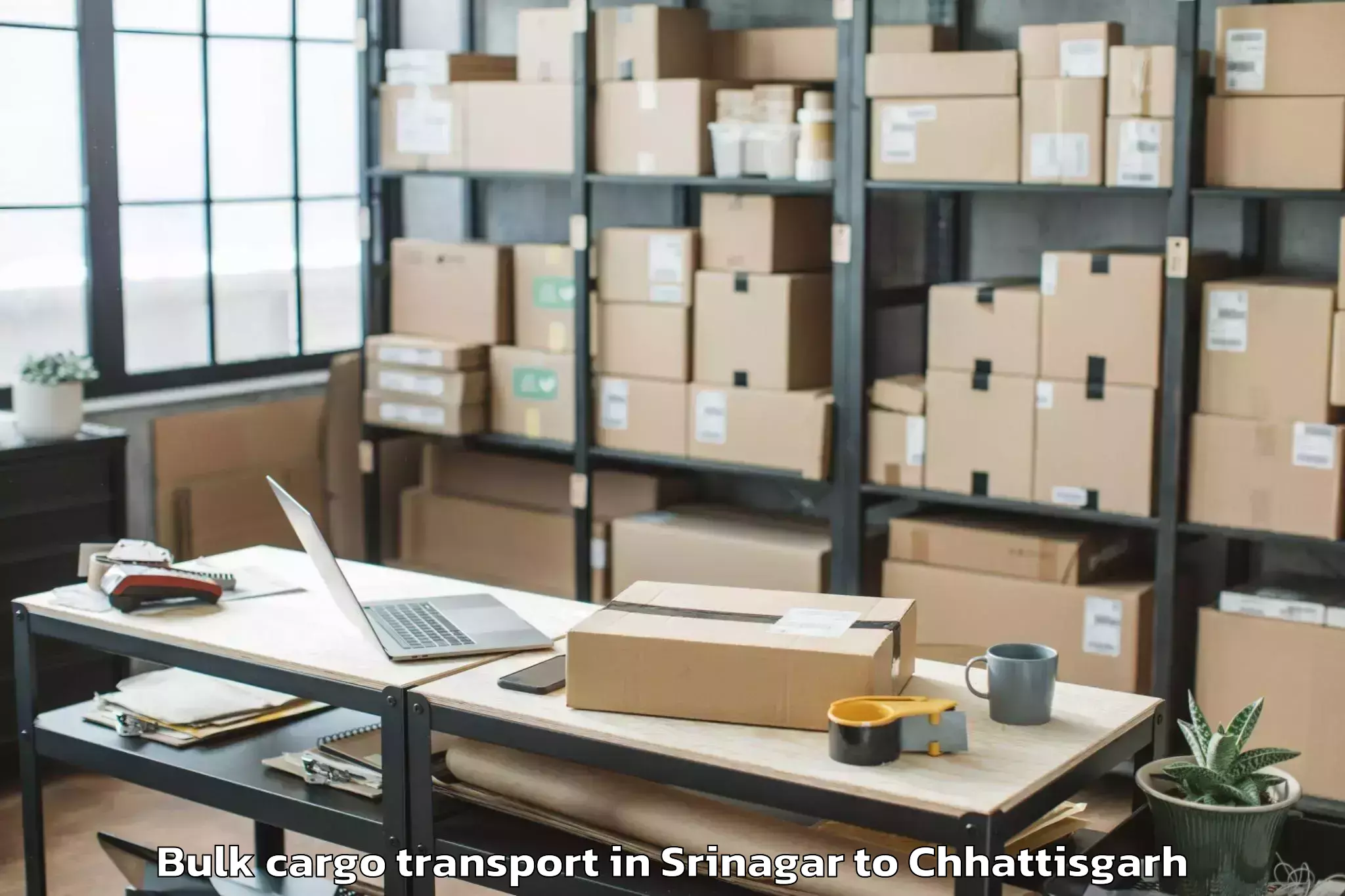 Hassle-Free Srinagar to Basna Bulk Cargo Transport